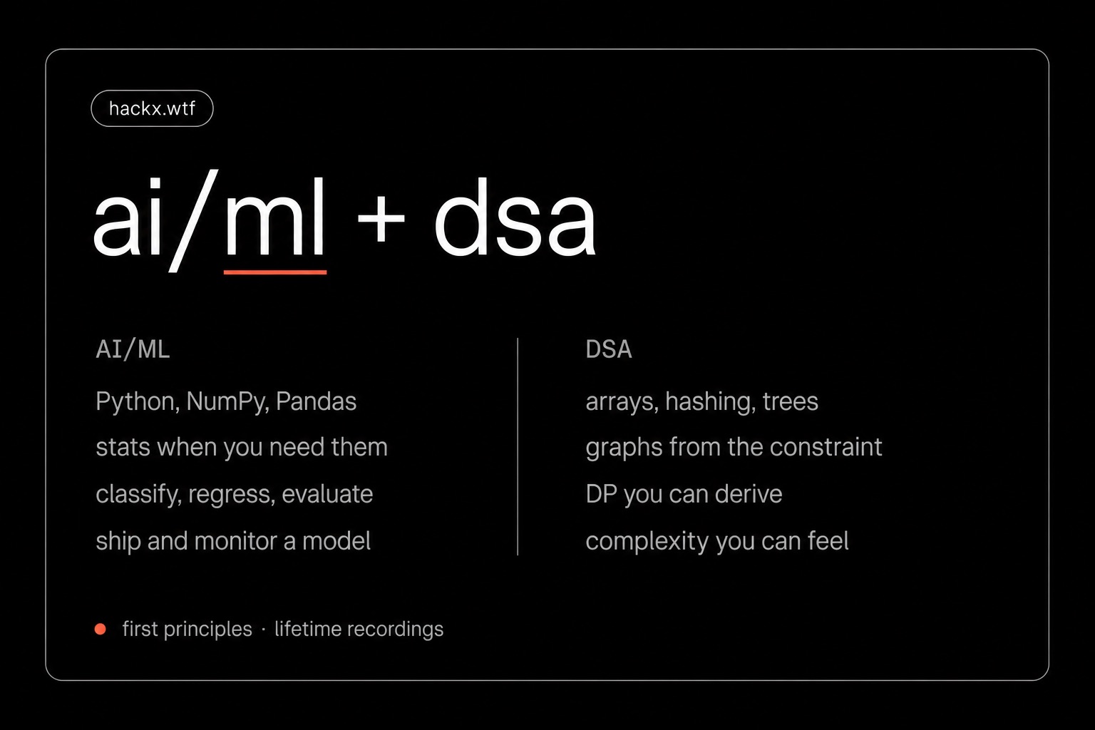 ai/ml + dsa cover
